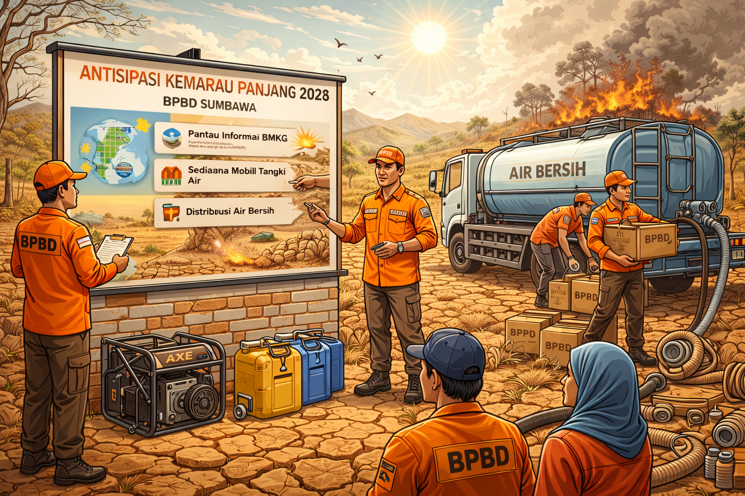 BMKG Prediksi Kemarau 2026 Lebih Panjang, BPBD Sumbawa Siapkan Antisipasi