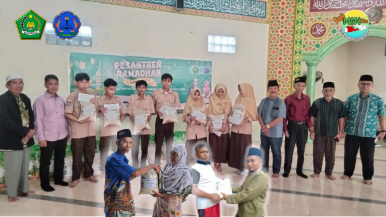 UPZ MAN 1 Sumbawa Salurkan Zakat Fitrah kepada Siswa dan Warga Kurang Mampu