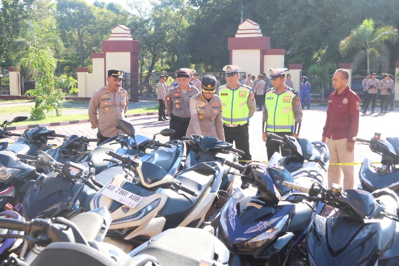 52 Motor Berknalpot Brong Disita Polisi