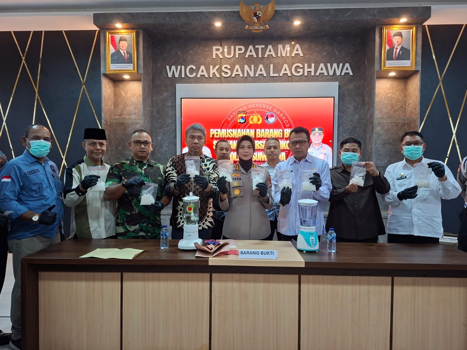 Sabu Senilai Rp1 Miliar Lebih Dimusnahkan Polres Sumbawa