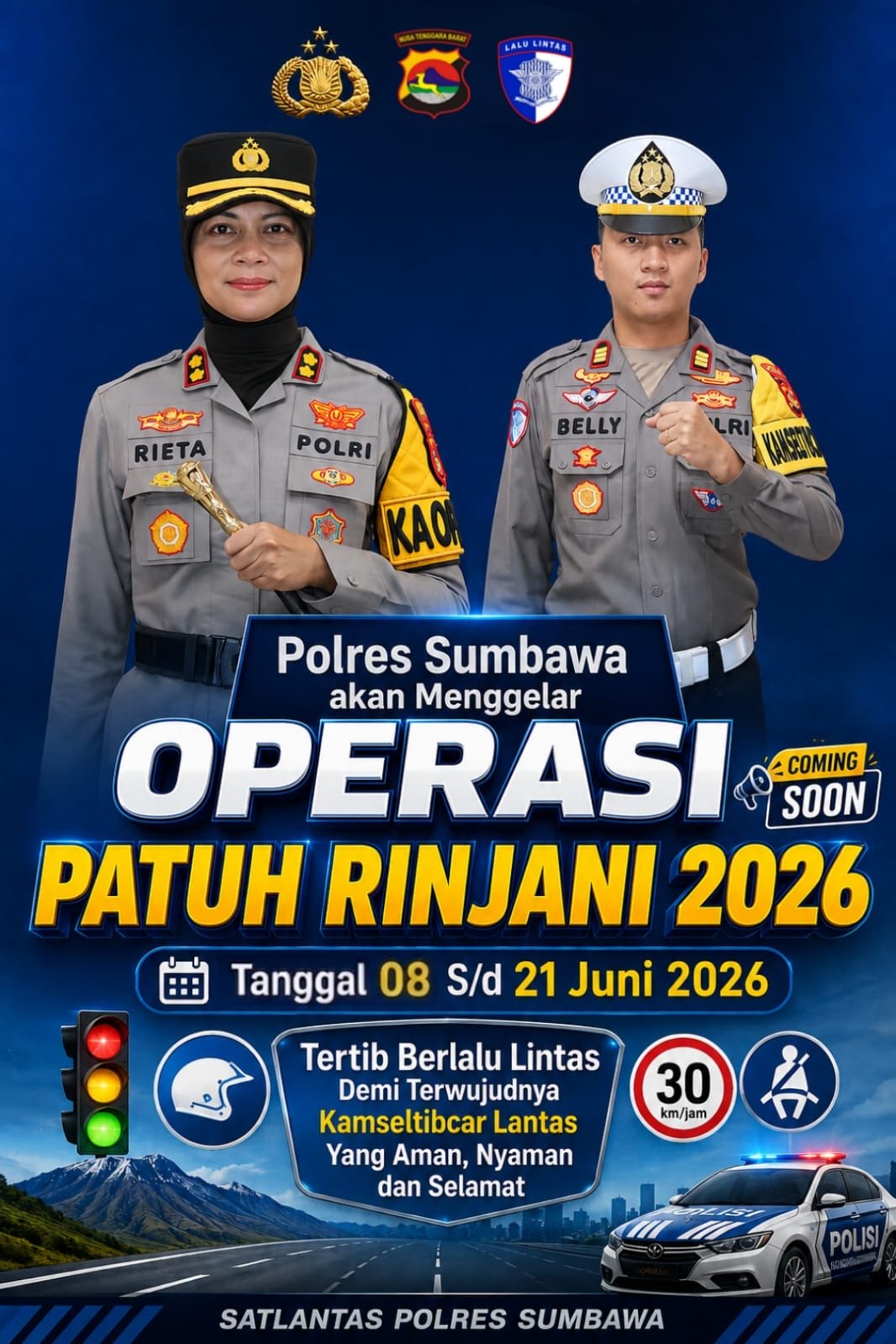 Siapkan Kelengkapan Kendaraan, Operasi Patuh Rinjani 2026 Mulai Digelar di Sumbawa