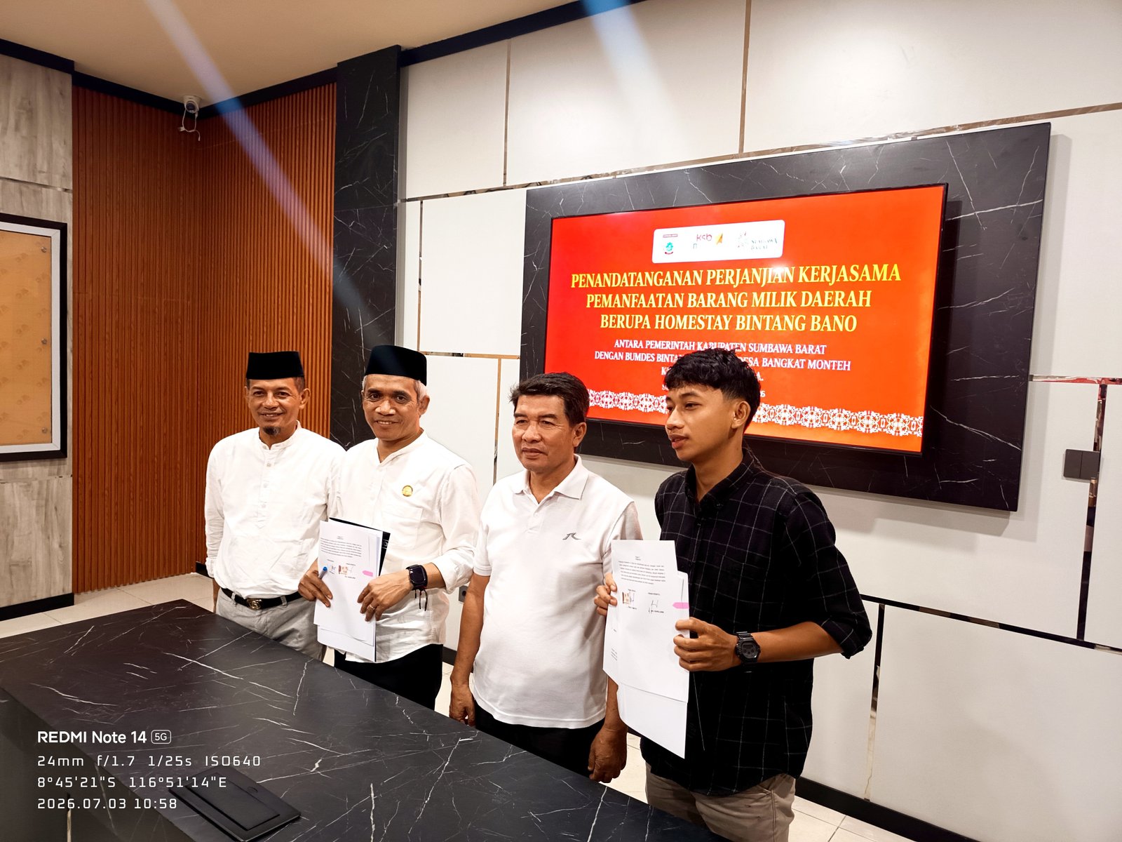 Dukung Ekonomi Kerakyatan, Pemkab KSB Serahkan Pengelolaan Homestay Bintang Bano kepada BUMDes Bangkat Monteh