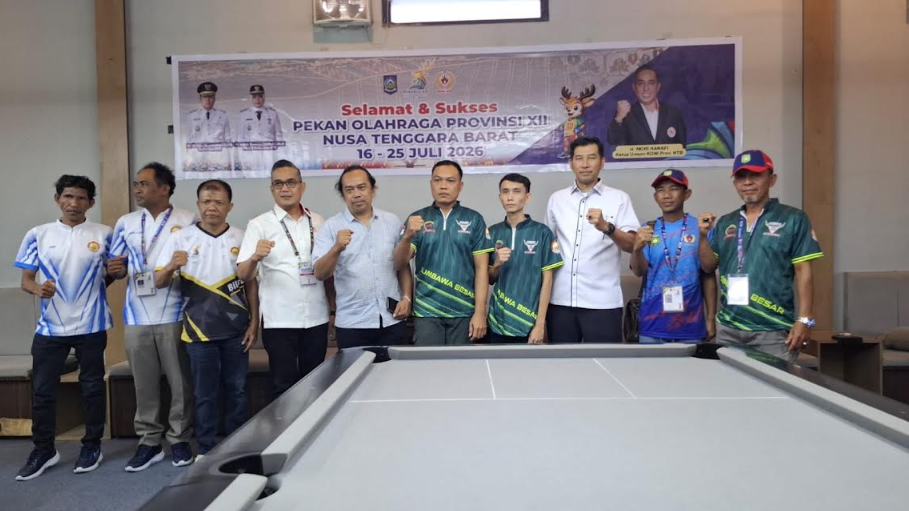  Sekretaris Komisi II Suntik Semangat Atlet Biliar Sumbawa