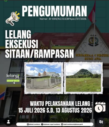  Rumah dr Dede Dilelang Jaksa