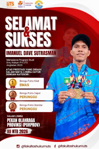  Dua Mahasiswa FH UTS Borong Empat Medali