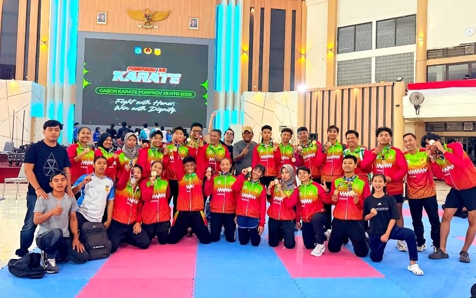  Tampil Gemilang, Karate KSB Borong Delapan Medali Porprov NTB