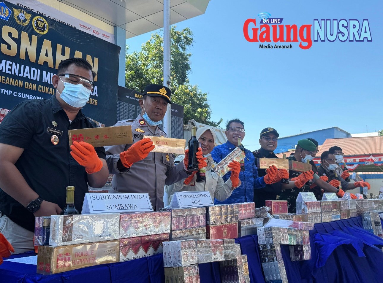 Bea Cukai Sumbawa Musnahkan 788 Ribu Rokok Ilegal dan BKC Senilai Rp827 Juta