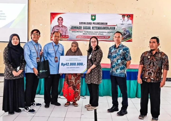  Ahli Waris Sanudin Terima Santunan JKM Rp42 Juta