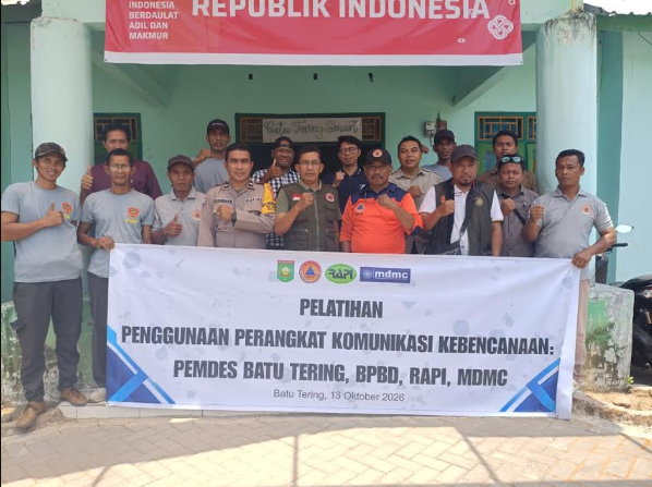 Pemdes Batu Tering Latih 23 Relawan Komunikasi Kebencanaan