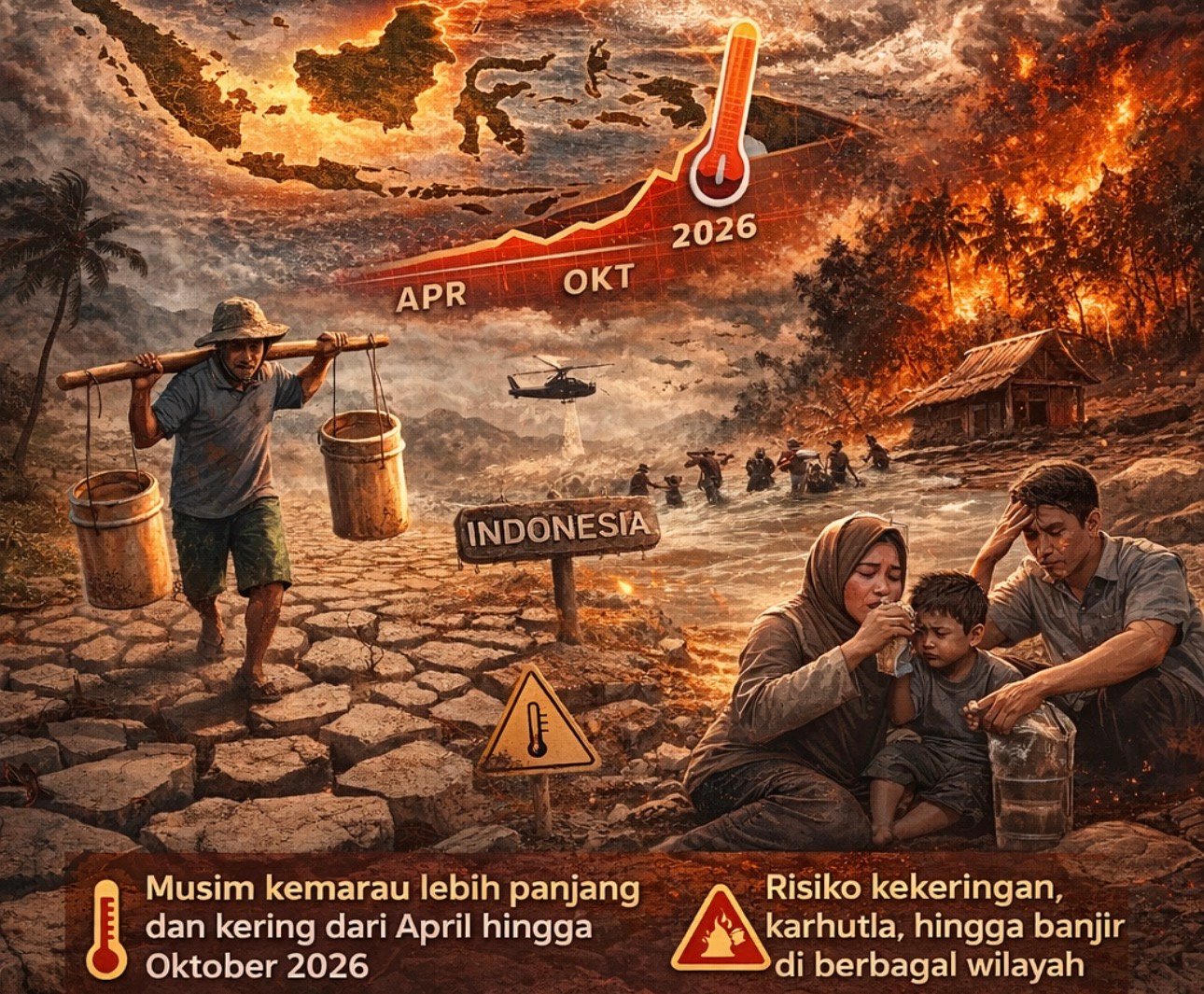 BRIN Peringatkan Potensi “Godzilla” El Niño 2026, Kemarau di Indonesia Diprediksi Lebih Panjang